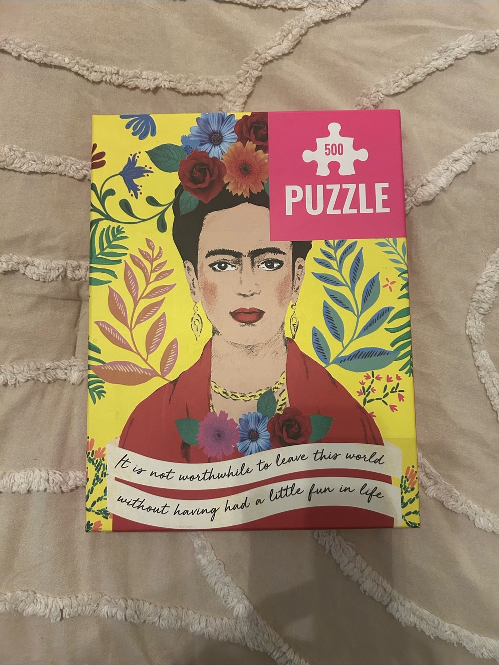 Frida Kahlo 500-Piece Puzzle - Yellow & Red